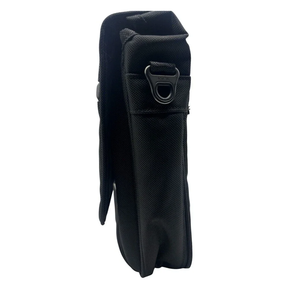Tumi FXT Ballistic Nylon Laptop Briefcase Pushlock Black Business Bag No Strap